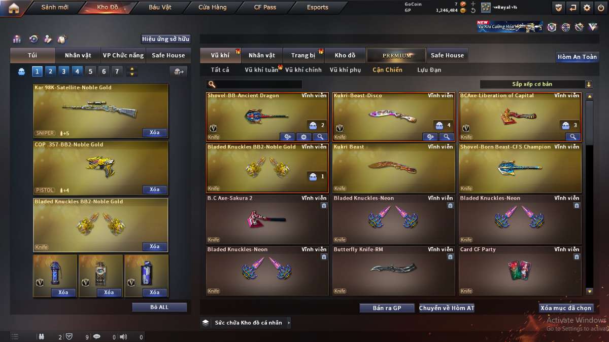 shop acc cf uy tin gia re